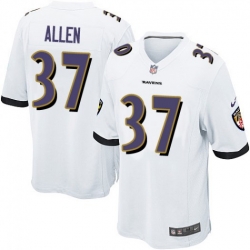 Men Nike Javorius Allen Baltimore Ravens Game White Jersey