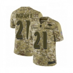 Mens Baltimore Ravens 21 Mark Ingram II Limited Camo 2018 Salute to Service Football Jersey