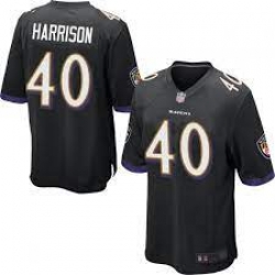 Men's Baltimore Ravens Malik Harrison 40 Nike Black Vapor Limited Jersey