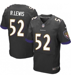 Mens Nike Baltimore Ravens 52 Ray Lewis Elite Black Alternate NFL Jersey