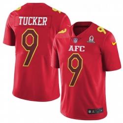 Mens Nike Baltimore Ravens 9 Justin Tucker Limited Red 2017 Pro Bowl NFL Jersey