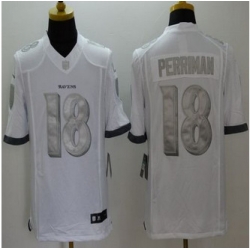 New Baltimore Ravens #18 Breshad Perriman White Men's Stitched NFL Limited Platinum Jersey