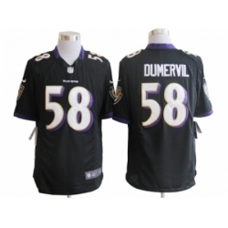 Nike Baltimore Ravens 58 Elvis Dumervil Black Limited NFL Jersey