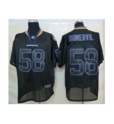 Nike Baltimore Ravens 58 Elvis Dumervil lights out Black Elite NFL Jersey