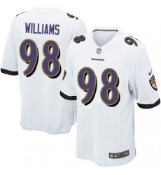 Nike Baltimore Ravens #98 Brandon Williams White Men 27s Stitched NFL New Elite Jersey