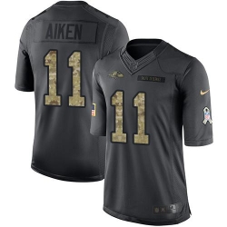 Nike Ravens #11 Kamar Aiken Black Mens Stitched NFL Limited 2016 Salute to Service Jersey