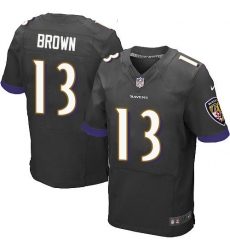Nike Ravens #13 John Brown Black Alternate Mens Stitched NFL New Elite Jersey