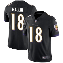 Nike Ravens #18 Jeremy Maclin Black Alternate Mens Stitched NFL Vapor Untouchable Limited Jersey