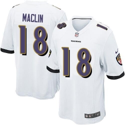 Nike Ravens #18 Jeremy Maclin White Mens Stitched NFL Limited Jersey