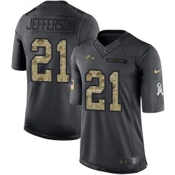 Nike Ravens #21 Tony Jefferson Black Men's Stitched NFL Limited 2016 Salute to Service Jersey