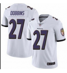 Nike Ravens 27 J K  Dobbins White Vapor Untouchable Limited Jersey