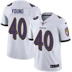 Nike Ravens 40 Kenny Young White Vapor Untouchable Limited Jersey