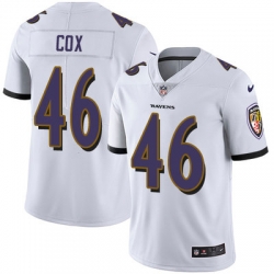 Nike Ravens #46 Morgan Cox White Mens Stitched NFL Vapor Untouchable Limited Jersey