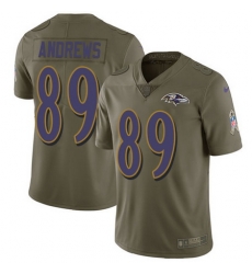 Nike Ravens #89 Mark Andrews Olive Mens Stitched NFL Limited 2017 Salute To Service Jersey