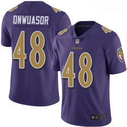 Ravens 48 Patrick Onwuasor Purple Men Stitched Football Limited Rush Jersey