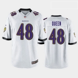 men patrick queen baltimore ravens white game jersey 