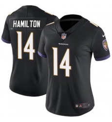 Women Baltimore Ravens 14 Kyle Hamilton Black 2023 F U S E Vapor Jersey