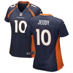 Women  Broncos 10 Jerry Jeudy Navy Blue Alternate Stitched Season Vapor Untouchable Limited Jersey
