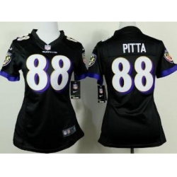 Women Nike Baltimore Ravens 88 Dennis Pitta Black NFL Jersey