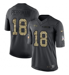 Nike Ravens #18 Breshad Perriman Black Youth Stitched NFL Limited 2016 Salute to Service Jersey