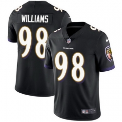 Ravens 98 Brandon Williams Black Alternate Youth Stitched Football Vapor Untouchable Limited Jersey