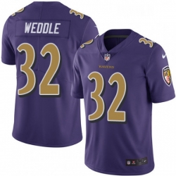 Youth Nike Baltimore Ravens 32 Eric Weddle Limited Purple Rush Vapor Untouchable NFL Jersey