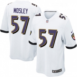 Youth Nike Baltimore Ravens 57 CJ Mosley Game White NFL Jersey