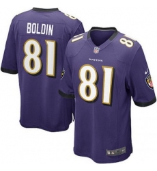 Youth Nike Baltimore Ravens 81# Anquan Boldin Game Purple Color Jersey