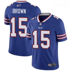 Bills 15 John Brown Royal Blue Team Color Men Stitched Football Vapor Untouchable Limited Jersey