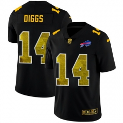 Buffalo Bills 14 Stefon Diggs Men Black Nike Golden Sequin Vapor Limited NFL Jersey