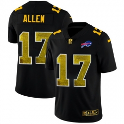 Buffalo Bills 17 Josh Allen Men Black Nike Golden Sequin Vapor Limited NFL Jersey