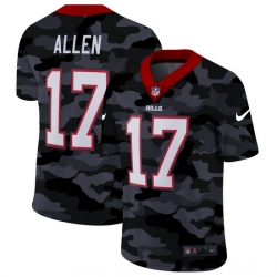 Buffalo Bills 17 Josh Allen Men Nike 2020 Black CAMO Vapor Untouchable Limited Stitched NFL Jersey