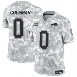 Men Buffalo Bills 0 Keon Coleman 2024 F U S E Arctic Camo Salute To Service Limited Stitched Football Jersey