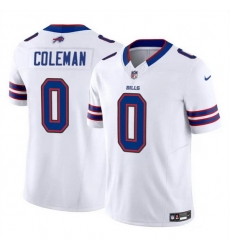 Men Buffalo Bills 0 Keon Coleman White 2024 Draft F U S E  Vapor Untouchable Limited Stitched Football Jersey