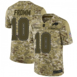 Men Buffalo Bills 10 Jake Fromm Green Limited 2018 Salute to Service Jersey