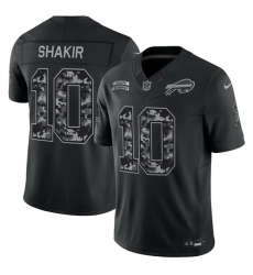 Men Buffalo Bills  10 Khalil Shakir Black F U S E  2026 Salute to Service Limited Stitched Football Jersey