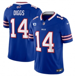 Men Buffalo Bills 14 Stefon Diggs Blue 2023 F U S E  With 3 Star C Patch Vapor Untouchable Limited Stitched Jersey