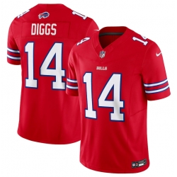 Men Buffalo Bills 14 Stefon Diggs Red 2023 F U S E  Vapor Untouchable Limited Stitched Jersey