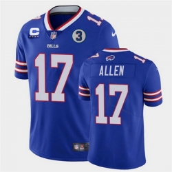 Men Buffalo Bills 17 Josh Allen 2022 Royal With 4 Star C Patch And NO 3 Patch Vapor Untouchable Limited Stitched Jersey