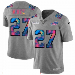 Men Buffalo Bills 27 Tre 27Davious White Men Nike Multi Color 2020 NFL Crucial Catch NFL Jersey Greyheather