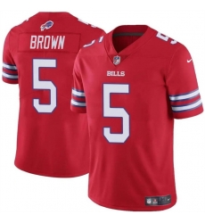 Men Buffalo Bills 5 Anthony Brown Red 2024 Vapor Untouchable Limited Stitched Football Jersey