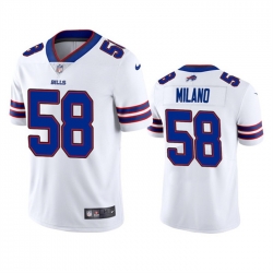 Men Buffalo Bills 58 Matt Milano 2022 White Vapor Untouchable Limited Stitched Jersey