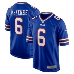 Men Buffalo Bills 6 Isaiah McKenzie Royal Stitched Game Jersey