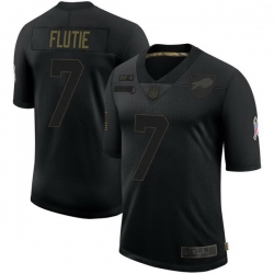 Men Buffalo Bills Doug Flutie Black Limited 2020 Salute To Service Jersey