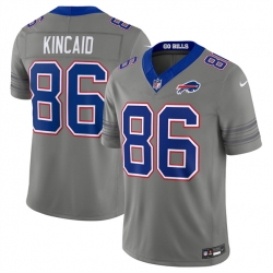 Men's Buffalo Bills #86 Dalton Kincaid Gray F.U.S.E. 2026 Nickel City Vapor Football Stitched Jersey