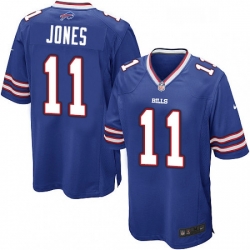 Mens Nike Buffalo Bills 11 Zay Jones Game Royal Blue Team Color NFL Jersey