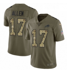 Mens Nike Buffalo Bills 17 Josh Allen Limited OliveCamo 2017 Salute to Service NFL Jersey