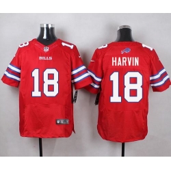 Nike Bills #18 Percy Harvin Red Mens Stitched NFL Elite Rush Jersey