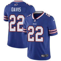 Nike Bills #22 Vontae Davis Royal Blue Team Color Mens Stitched NFL Vapor Untouchable Limited Jersey