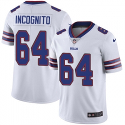 Nike Bills #64 Richie Incognito White Mens Stitched NFL Vapor Untouchable Limited Jersey